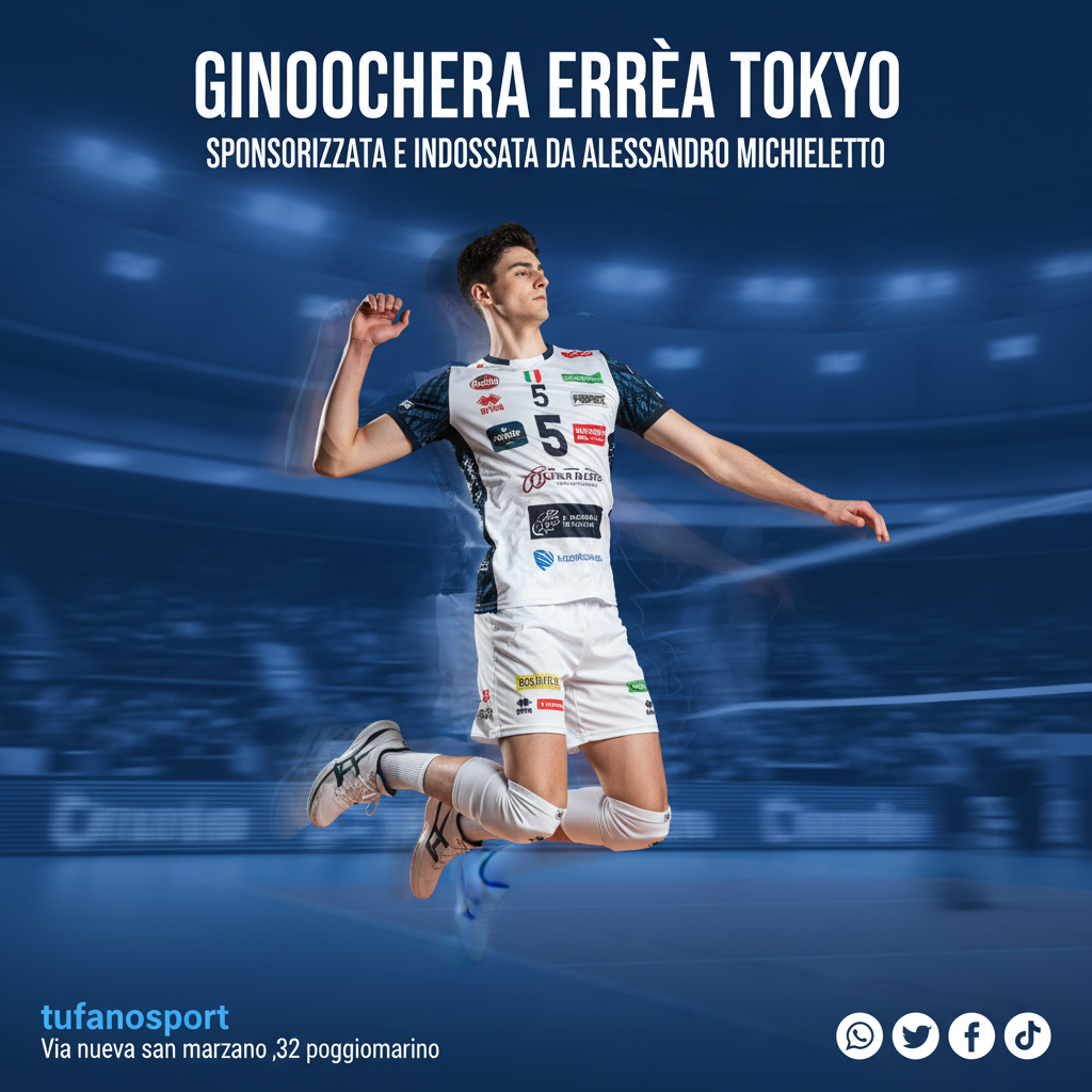 Ginocchiera Errea Tokyo - Sponsorizzata da Alessandro Michieletto